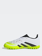 adidas White/Lemon Kids Predator Club Turf Boots - Image 2 of 12