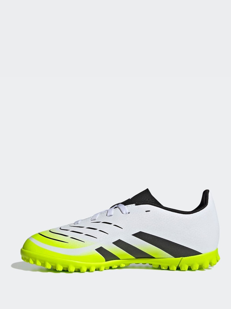 adidas White/Lemon Kids Predator Club Turf Boots - Image 2 of 12
