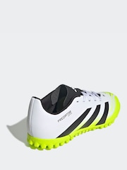 adidas White/Lemon Kids Predator Club Turf Boots - Image 4 of 12