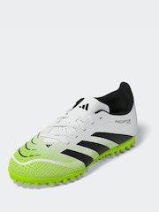 adidas White/Lemon Kids Predator Club Turf Boots - Image 5 of 12