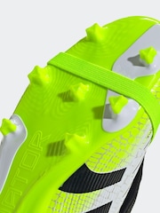adidas White/Lemon Kids Predator League Fold-Over Tongue Firm/Multi Ground Boots - Image 10 of 10