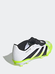 adidas White/Lemon Kids Predator League Fold-Over Tongue Firm/Multi Ground Boots - Image 5 of 10