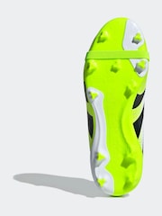 adidas White/Lemon Kids Predator League Fold-Over Tongue Firm/Multi Ground Boots - Image 7 of 10
