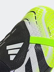 adidas White/Lemon Kids Predator League Fold-Over Tongue Firm/Multi Ground Boots - Image 9 of 10