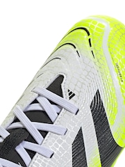 adidas White/Lemon Kids Predator League Firm/Multi Ground Boots - Image 10 of 10