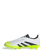 adidas White/Lemon Kids Predator League Firm/Multi Ground Boots - Image 2 of 10