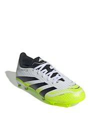 adidas White/Lemon Kids Predator League Firm/Multi Ground Boots - Image 5 of 10