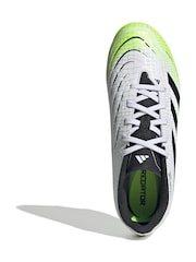 adidas White/Lemon Kids Predator League Firm/Multi Ground Boots - Image 7 of 10
