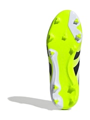 adidas White/Lemon Kids Predator League Firm/Multi Ground Boots - Image 8 of 10