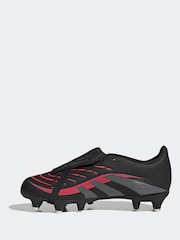 adidas Black/Grey Kids Predator League Fold Over Tongue Soft Ground Boots - Image 2 of 9