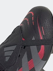 adidas Black/Grey Kids Predator League Fold Over Tongue Soft Ground Boots - Image 8 of 9