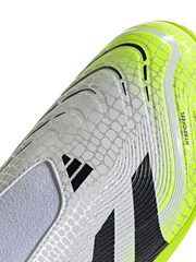 adidas White/Lemon Kids Predator League Laceless Turf Boots - Image 7 of 9