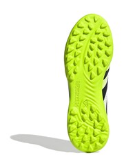 adidas White/Lemon Kids Predator League Laceless Turf Boots - Image 8 of 9