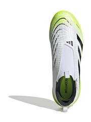 adidas White/Lemon Kids Predator League Laceless Turf Boots - Image 9 of 9