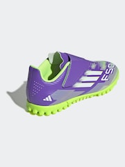 adidas Purple/White Kids F50 Club Hook and Loop Firm/Multi Ground Boots - Image 4 of 11