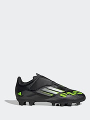 adidas Black/Grey Kids F50 Club Hook and Loop Firm/Multi Ground Boots - Image 1 of 12