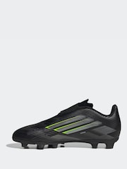adidas Black/Grey Kids F50 Club Hook and Loop Firm/Multi Ground Boots - Image 10 of 12