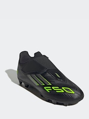 adidas Black/Grey Kids F50 Club Hook and Loop Firm/Multi Ground Boots - Image 11 of 12