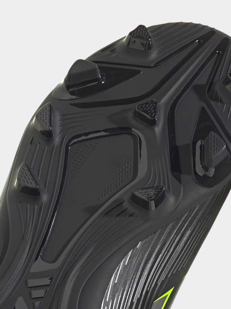 adidas Black/Grey Kids F50 Club Hook and Loop Firm/Multi Ground Boots - Image 2 of 12