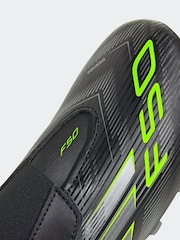 adidas Black/Grey Kids F50 Club Hook and Loop Firm/Multi Ground Boots - Image 3 of 12