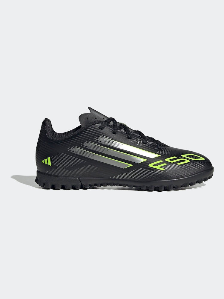 adidas Black/Grey Kids F50 Club Turf Boots - Image 1 of 11