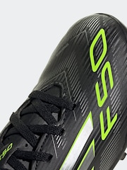adidas Black/Grey Kids F50 Club Turf Boots - Image 10 of 11