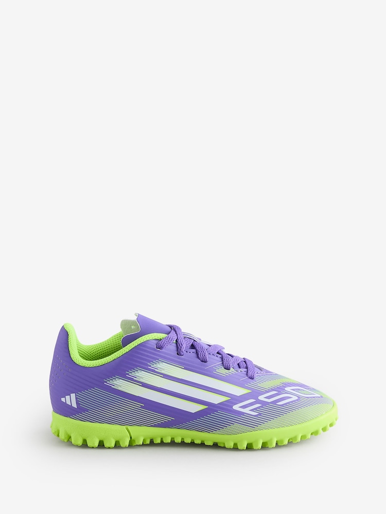 adidas Purple/White Kids F50 Club Turf Boots - Image 1 of 1