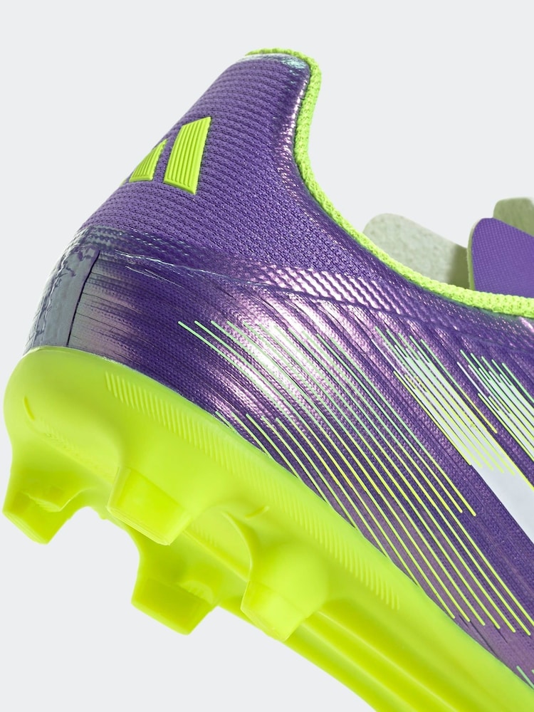 adidas Purple/White Kids F50 League Firm/Multi Ground Boots - Image 12 of 12