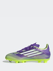 adidas Purple/White Kids F50 League Firm/Multi Ground Boots - Image 2 of 12