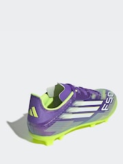 adidas Purple/White Kids F50 League Firm/Multi Ground Boots - Image 5 of 12
