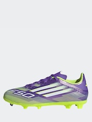 adidas Purple/White Kids F50 League Firm/Multi Ground Boots - Image 6 of 12