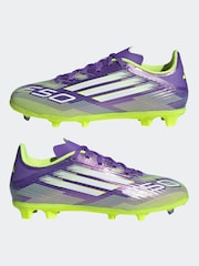 adidas Purple/White Kids F50 League Firm/Multi Ground Boots - Image 7 of 12