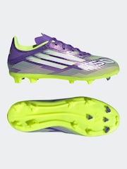 adidas Purple/White Kids F50 League Firm/Multi Ground Boots - Image 8 of 12