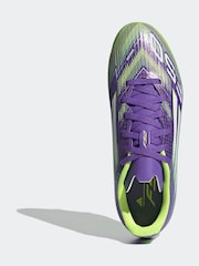 adidas Purple/White Kids F50 League Firm/Multi Ground Boots - Image 9 of 12