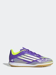 adidas Purple/White Kids F50 Club Indoor Boots - Image 1 of 12