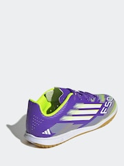 adidas Purple/White Kids F50 Club Indoor Boots - Image 10 of 12