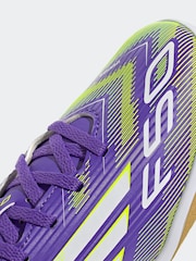 adidas Purple/White Kids F50 Club Indoor Boots - Image 11 of 12
