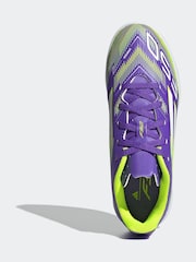 adidas Purple/White Kids F50 Club Indoor Boots - Image 6 of 12