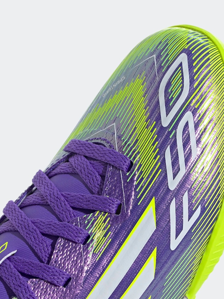 adidas Purple/White Kids F50 League Turf Boots - Image 11 of 11
