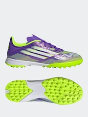 adidas Purple/White Kids F50 League Turf Boots - Image 4 of 11