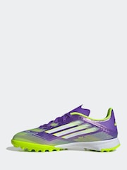 adidas Purple/White Kids F50 League Turf Boots - Image 7 of 11