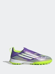 adidas Purple/White Kids F50 League Laceless Firm/Multi Ground Boots - Image 1 of 10