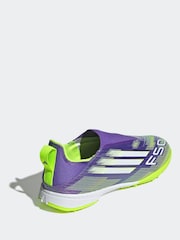 adidas Purple/White Kids F50 League Laceless Firm/Multi Ground Boots - Image 5 of 10