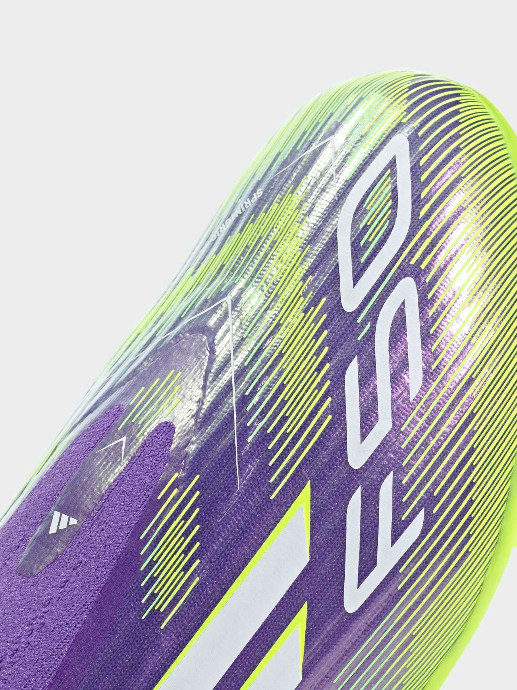Buy adidas Purple/Lime Kids F50 League Laceless Football Boots