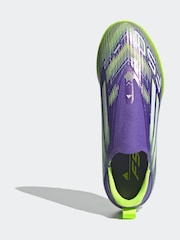 adidas Purple/White Kids F50 League Laceless Firm/Multi Ground Boots - Image 7 of 10
