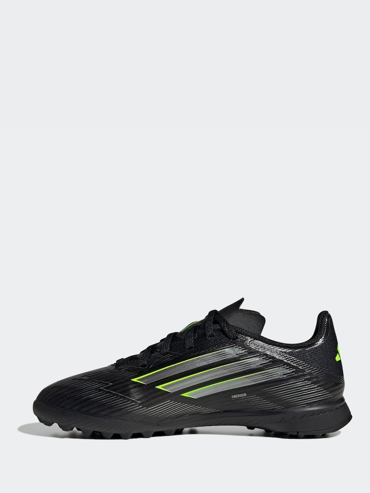 adidas Black/Grey Kids F50 League Turf Boots - Image 2 of 12 adidas Black/Grey Kids F50 League Turf Boots - Image 2 of 12
