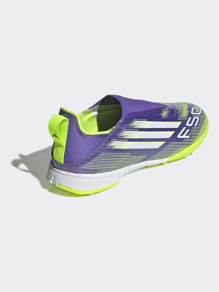 Buy adidas Purple/Lime Kids F50 League Laceless Turf Boots from Next USA