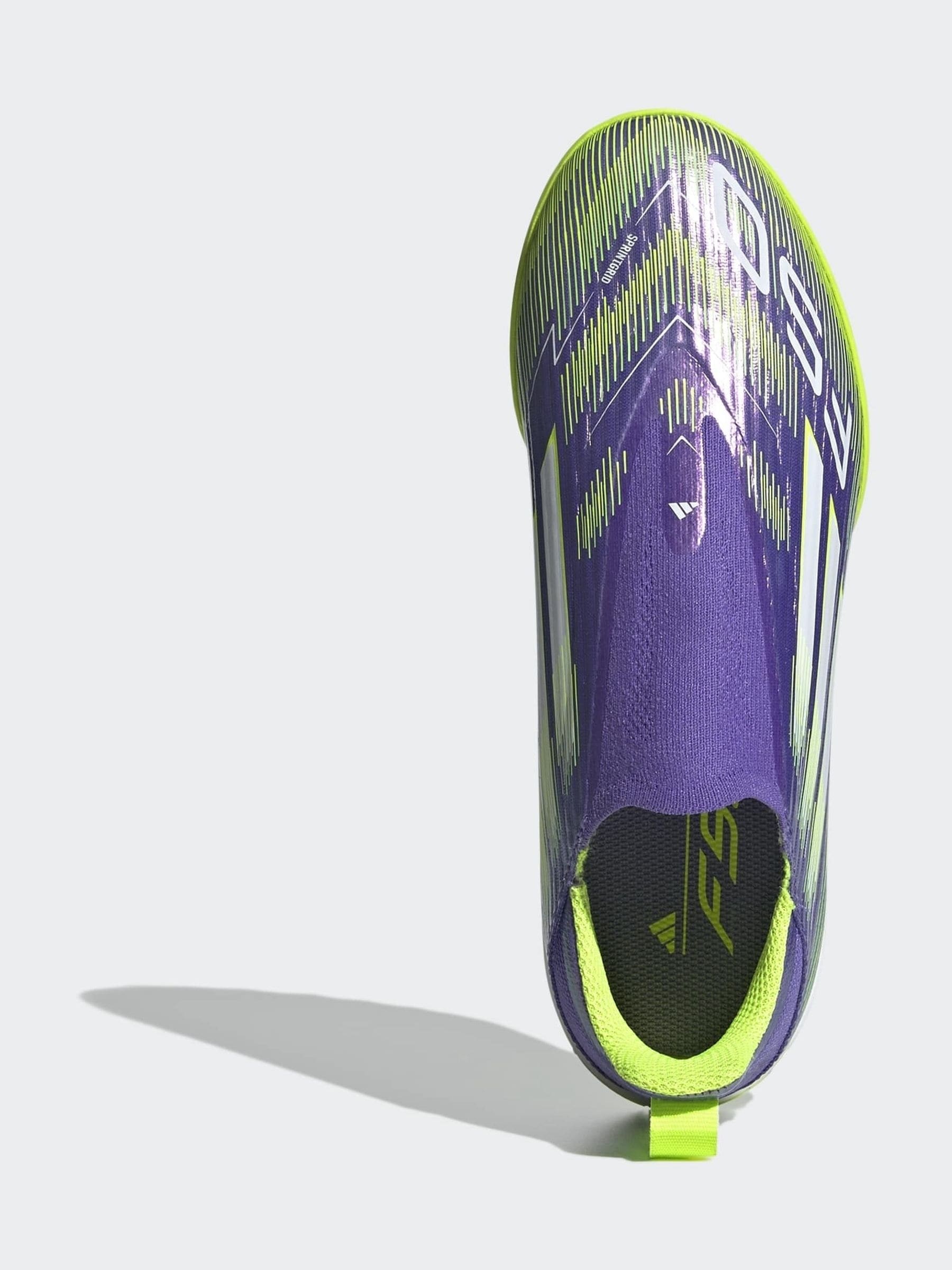 Buy adidas Purple/Lime Kids F50 League Laceless Turf Boots from