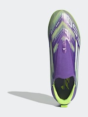adidas Purple/White Kids F50 League Laceless Turf Boots - Image 7 of 11