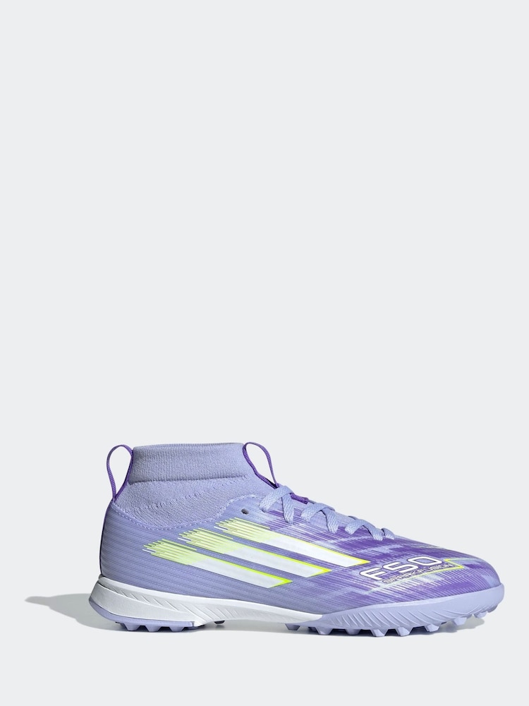 adidas Purple/White Kids F50 Sparkfusion League Turf Boots - Image 1 of 10